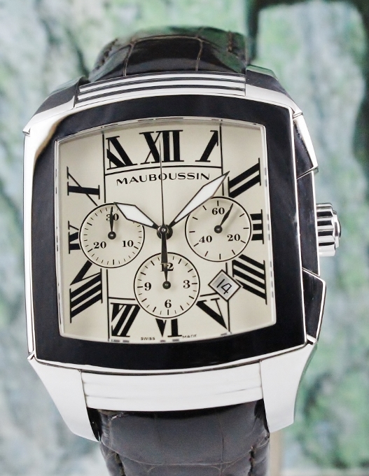 (image for) MAUBOUSSIN STAINLESS STEEL CHRONOGRAPH AUTOMATIC WATCH